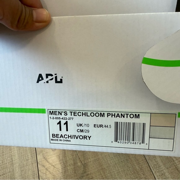 APL Techloom Phantom Knit Running Shoes Athletic Sneakers Beach Ivory Size 11